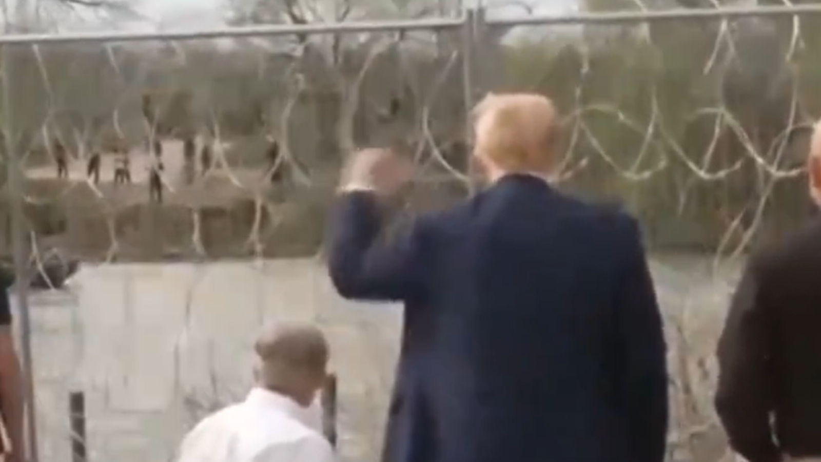 Trump Waves at Illegal Immigrants